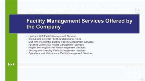 Facility Management Company Profile .